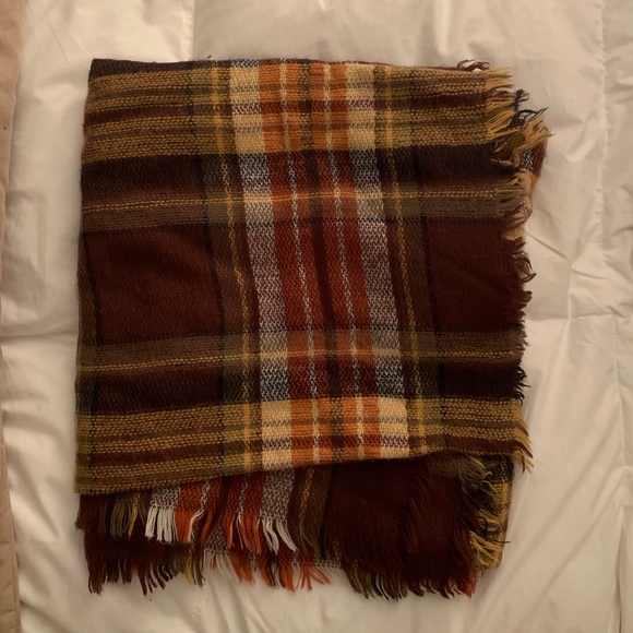 Brown Plaid Scarf - Picture 2 of 2